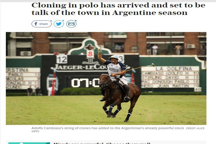 Cloning in polo has arrived and set to be talk of the town in Argentine season